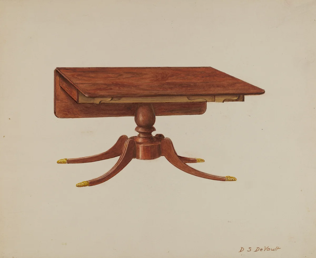 Drop-leaf Table by David S. De Vault, index of american design, 1941