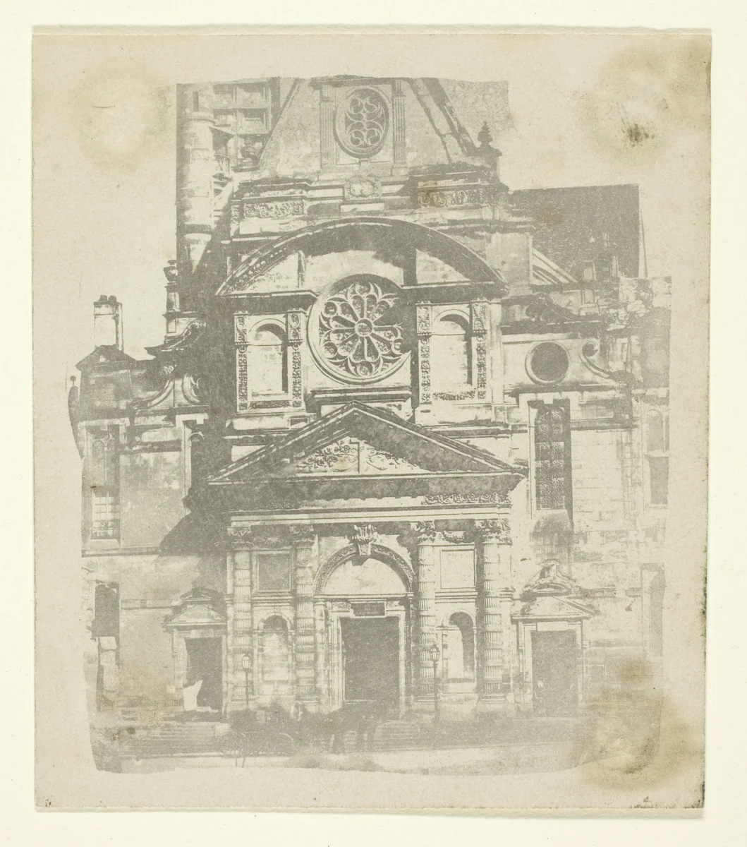 St. Etienne du Mont, Facade by William Henry Fox Talbot, print, 1848-1863