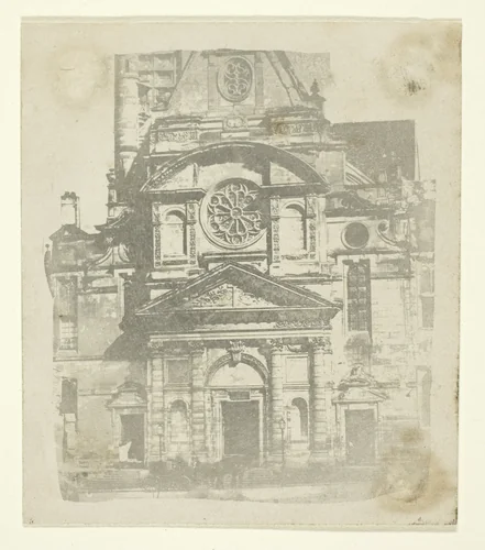 St. Etienne du Mont, Facade by William Henry Fox Talbot, print, 1848-1863