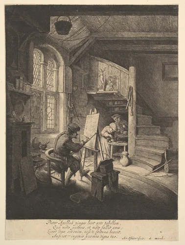 The Painter by Adriaen van Ostade, print, 1610-1685