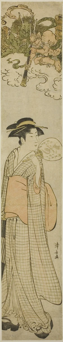 Love-Smitten Demons by Torii Kiyonaga (鳥居清長), print, 1777-1787