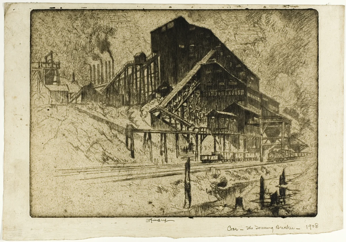 Coal—The Towering Breaker by Joseph Pennell, print, 1908
