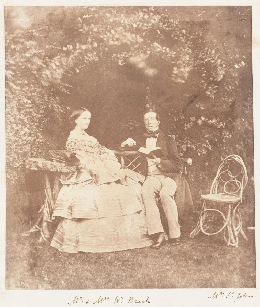 Mr and Mrs W. Beach by Jane Martha St. John, photograph, 1853-1856