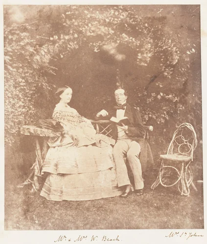 Mr and Mrs W. Beach by Jane Martha St. John, photograph, 1853-1856