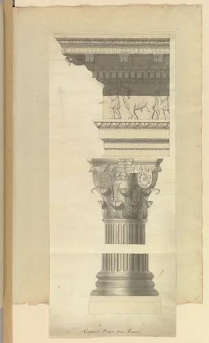 Composite Order from Rome by Alfred Forrester, drawing, 1845-1870
