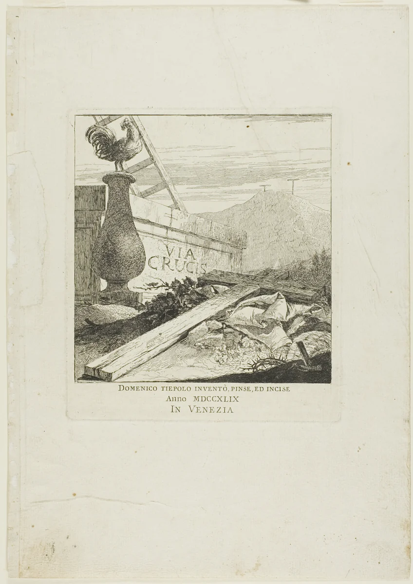 Frontispiece to Stations of the Cross by Giovanni Domenico Tiepolo, print, 1748