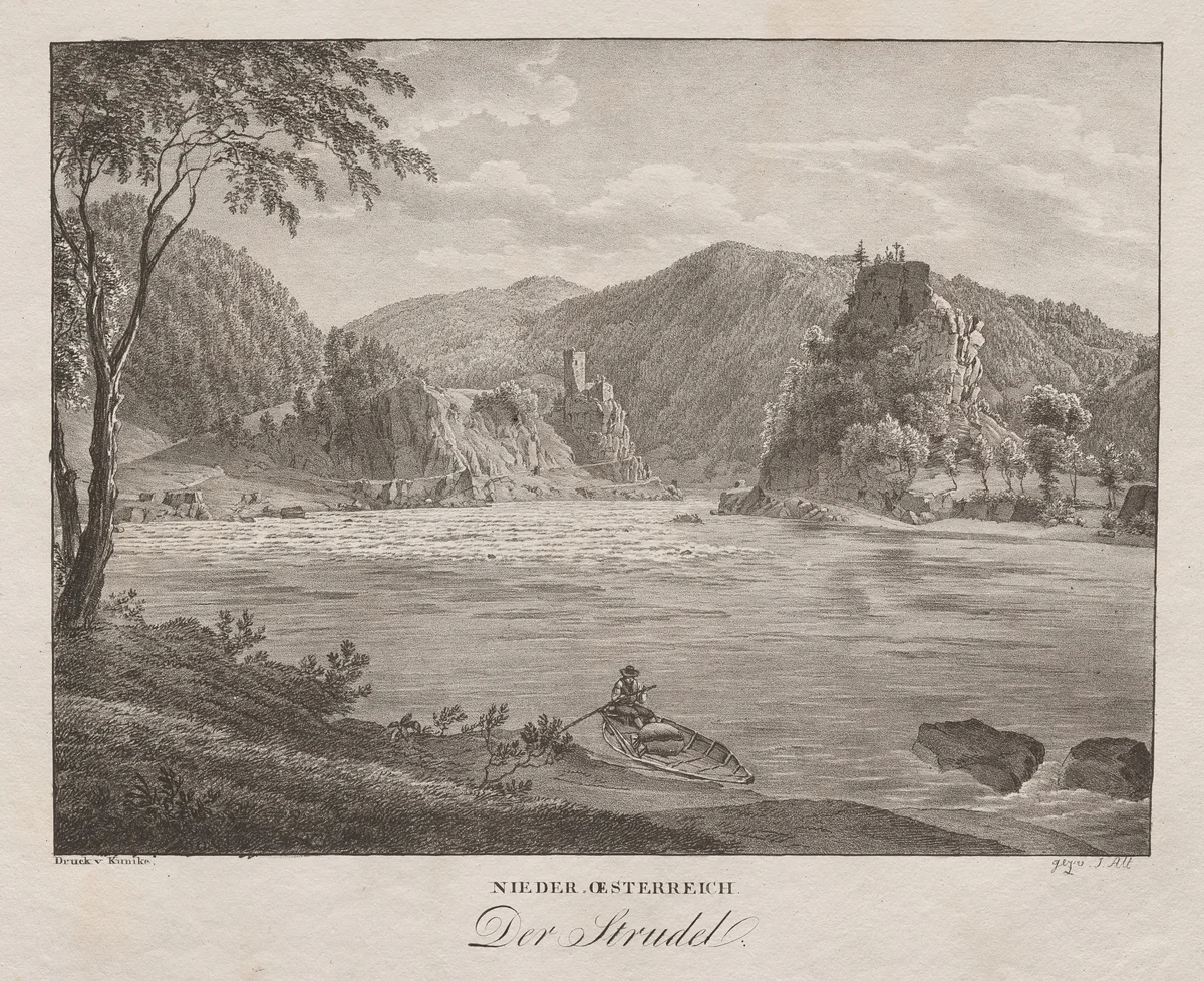 Nieder-oesterreich, Der Strudel by Jakob Alt, print
