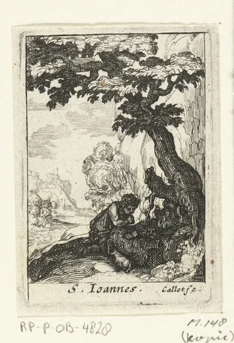 De boetvaardige Johannes de Doper by anonymous, print, 1632-1699