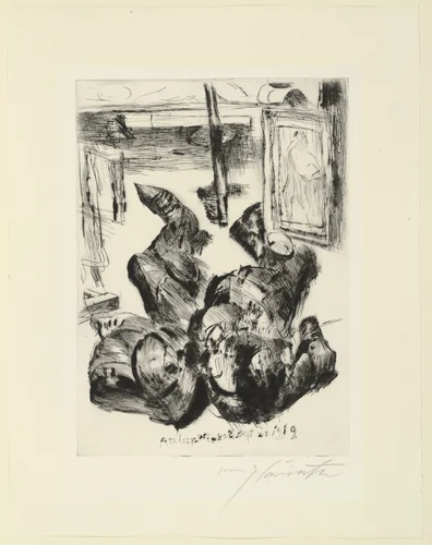 Studio Corner (Atelierwinkel) from the portfolio At the Corinthians (Bei den Corinthern) by Lovis Corinth, print, 1919