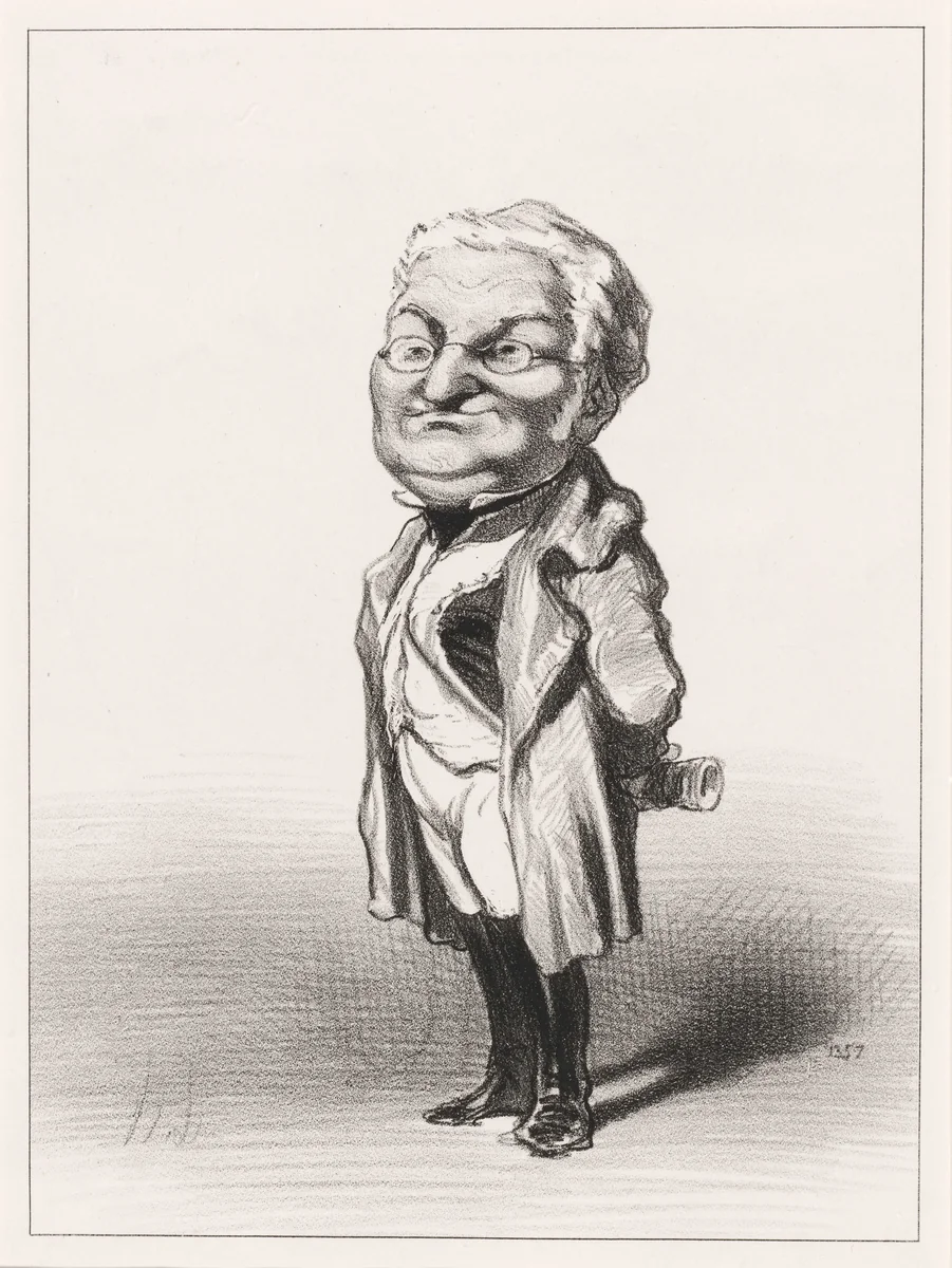 Adolphe Thiers by Honoré Daumier, print, 1848