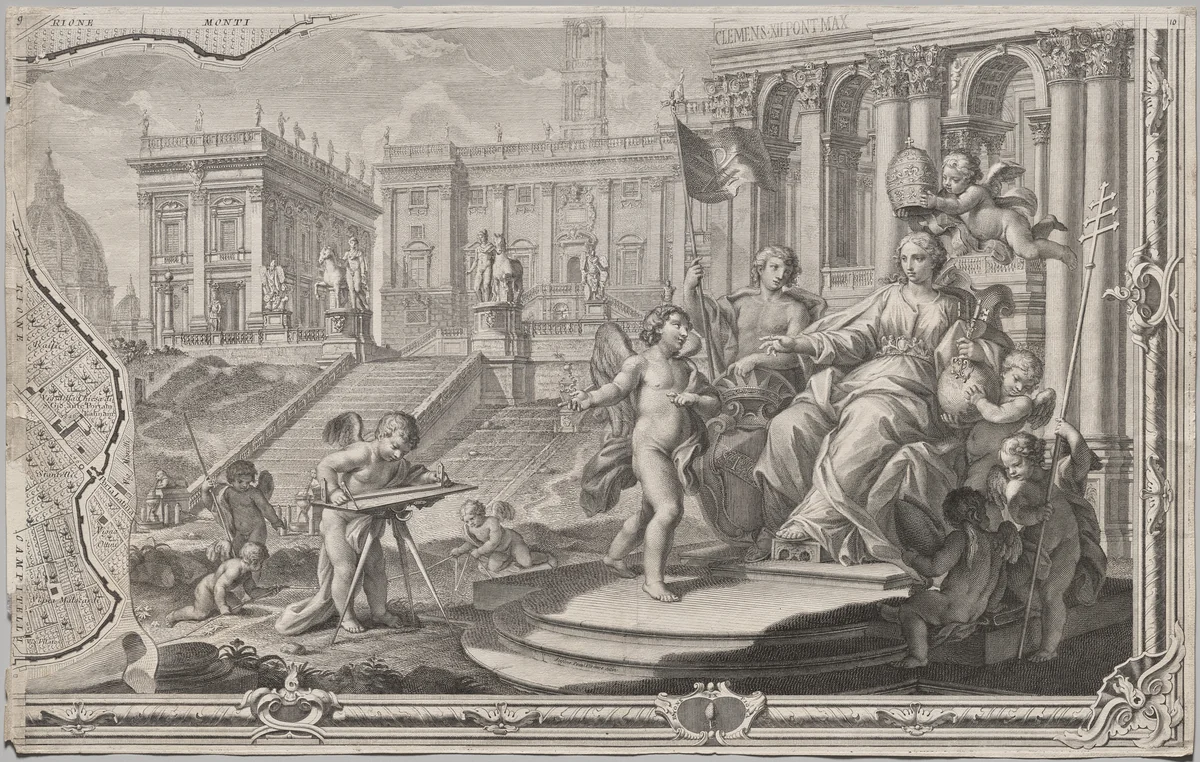 Nuova pianta di Roma data in luce da Giambattista Nolli l’anno MDCCXLVII, known as La Pianta Grande di Roma by Giovanni Battista Nolli, print, 1748
