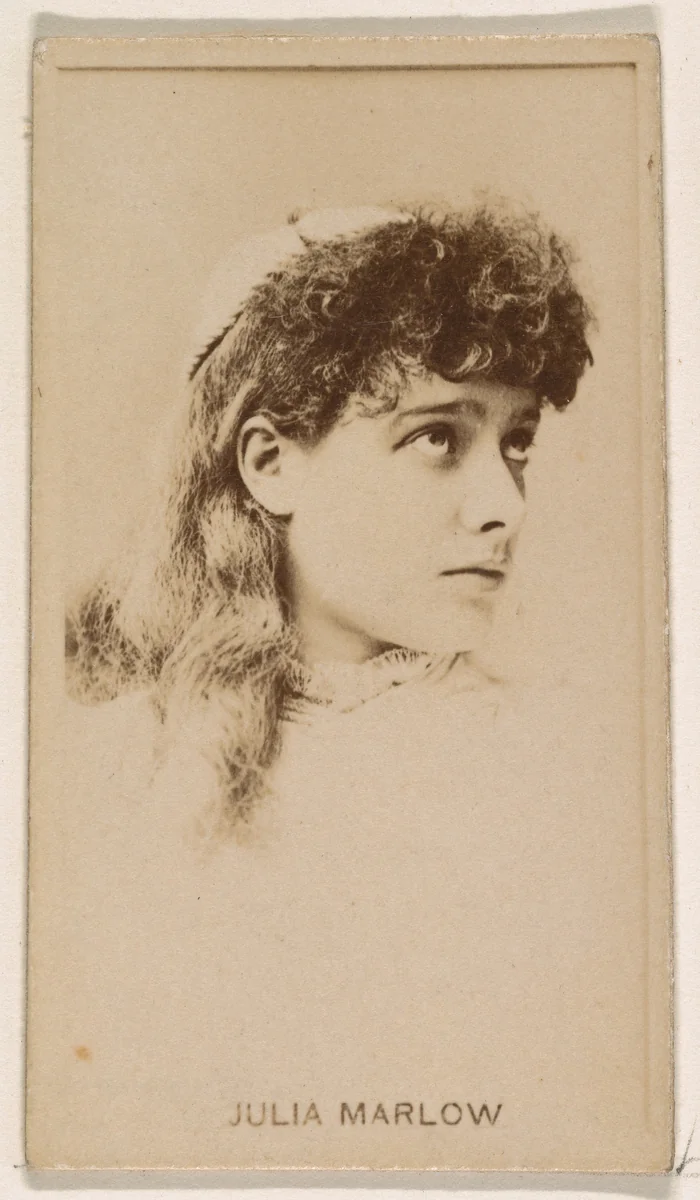 Julia Marlow, from the Actresses series (N245) issued by Kinney Brothers to promote Sweet Caporal Cigarettes by Kinney Brothers Tobacco Company, photograph, 1890