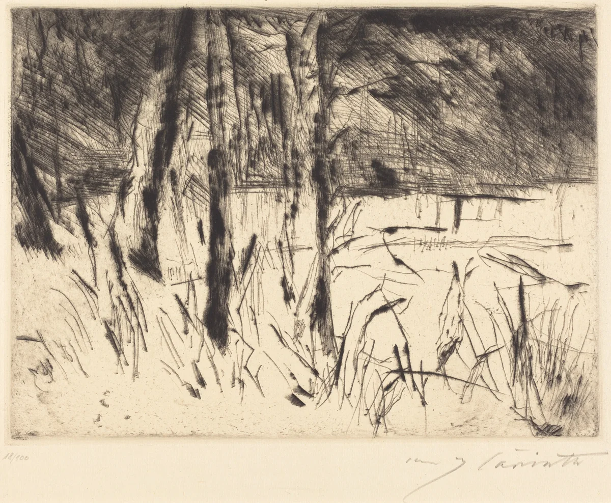 Tiergarten (Zoological Garden) by Lovis Corinth, print, 1922