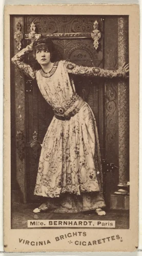 Mlle. Bernhardt, Paris, from the Actors and Actresses series (N45, Type 1) for Virginia Brights Cigarettes by Allen & Ginter, photograph, 1885-1891