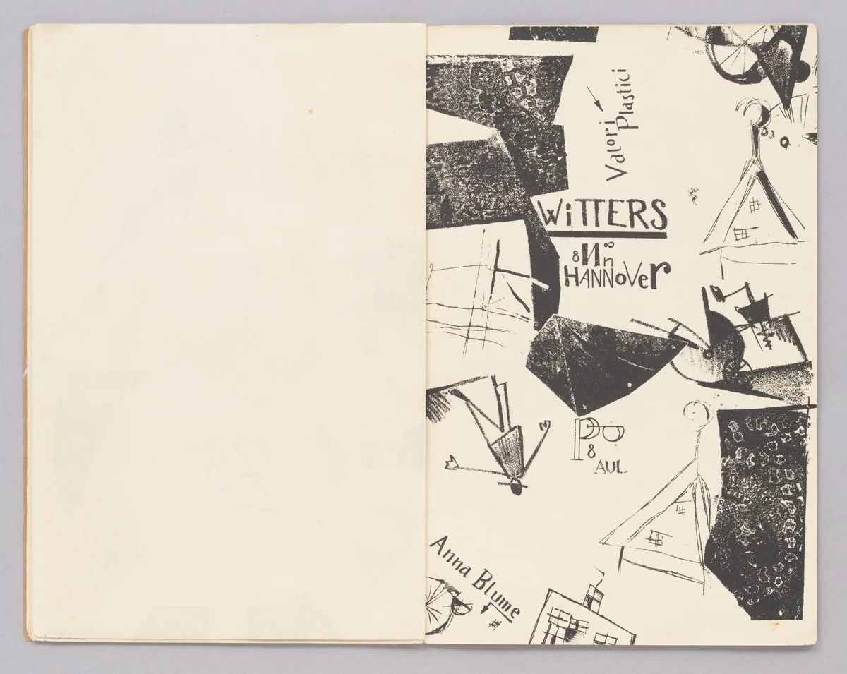 Plate (folio 7) from Die Kathedrale (Die Silbergäule, vol. 41/42) by Kurt Schwitters, illustrated book, 1920