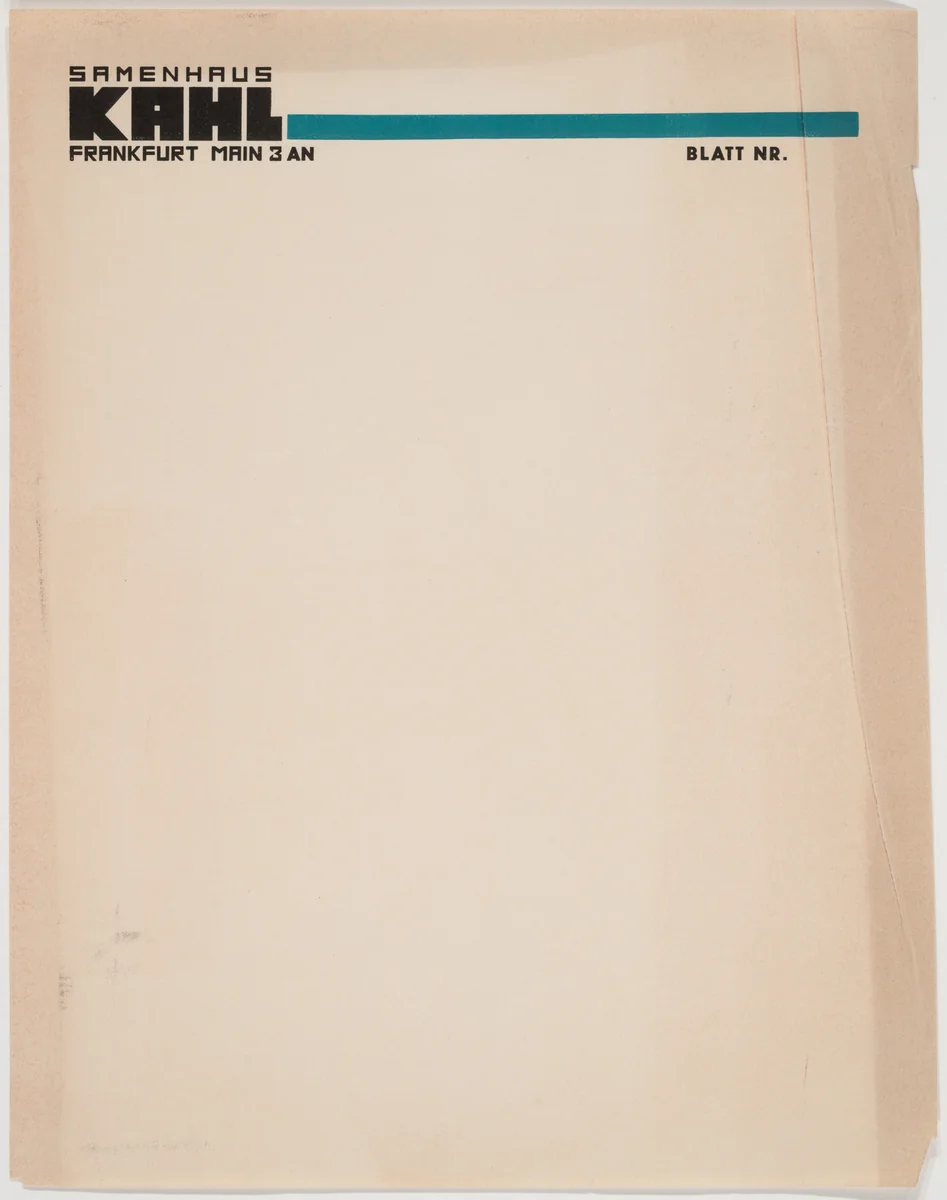 Samenhaus Kahl by Robert Michel, design, 1924