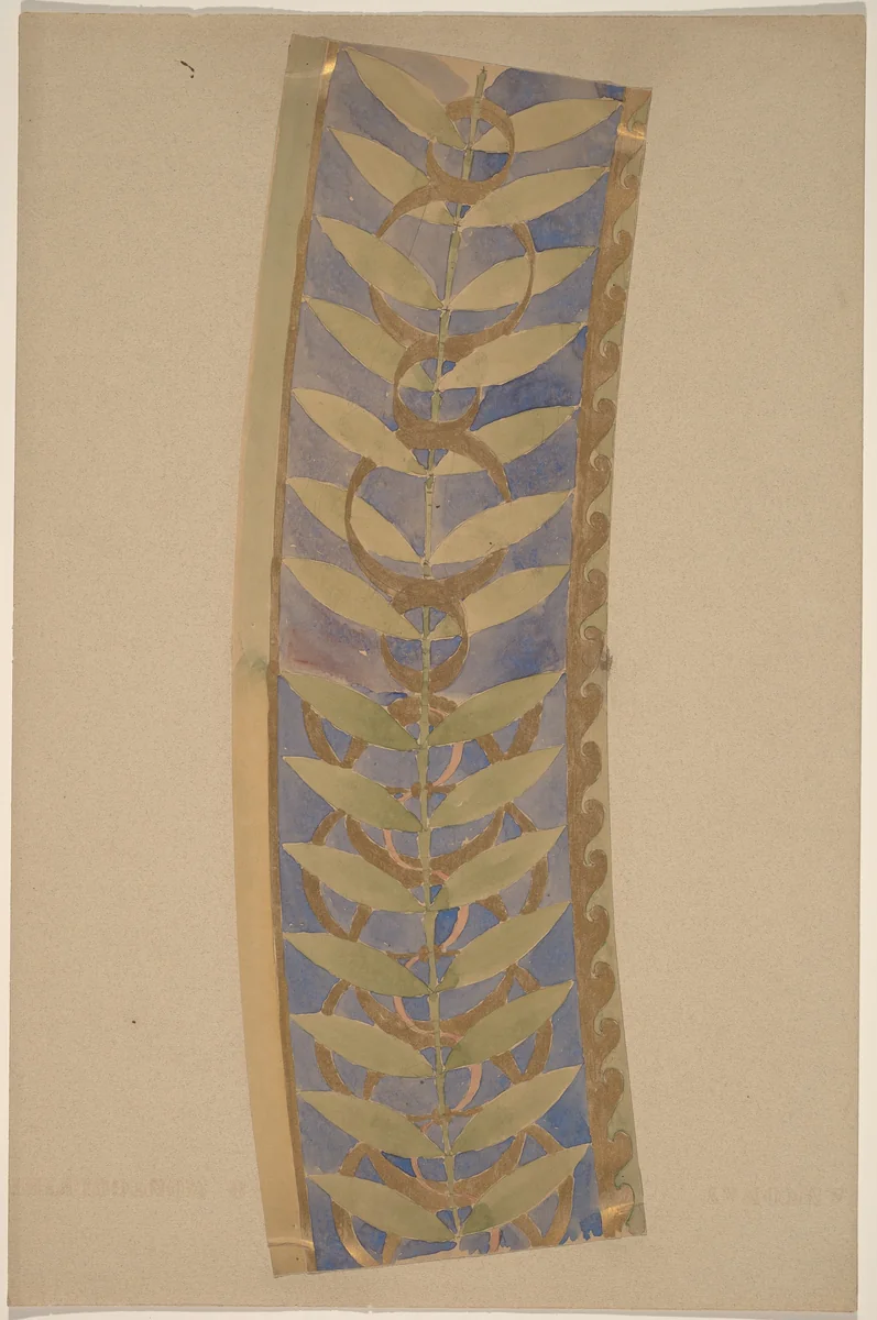 Study for a Border Design by Charles Sprague Pearce, drawing, 1890-1897