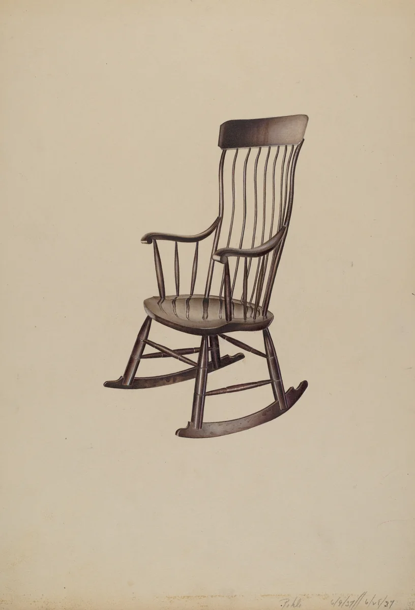Rocking Chair by Robert Pohle, index of american design, 1937