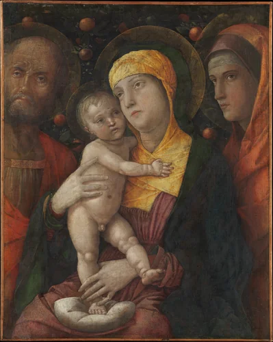 The Holy Family with Saint Mary Magdalen by Andrea Mantegna, painting, 1495-1500
