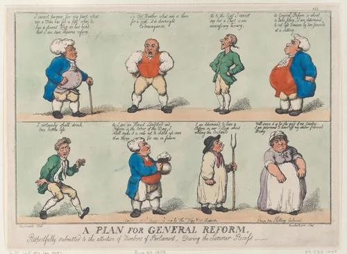 A Plan for General Reform, Respectfully submitted to the attention of Members of Parliament, During the Summer Reccess by Thomas Rowlandson, print, 1809