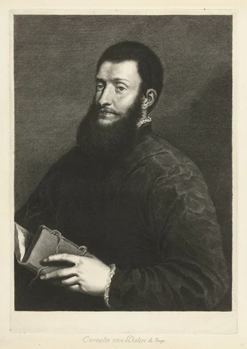 Portret van dichter Pietro Aretino by Cornelis van Dalen, print, 1648-1664