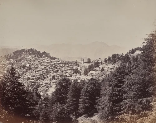 Shimla. From Mount Jakko, Looking West by Samuel Bourne, photograph, 1863-1870