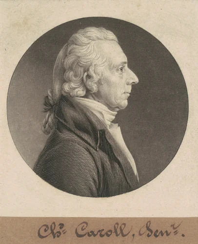 Charles Carroll by Charles B. J. Févret de Saint-Mémin, print, 1804