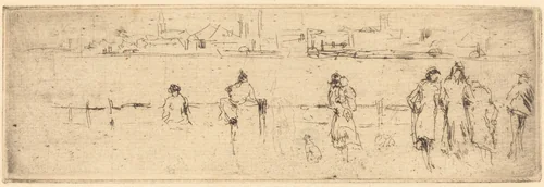 A Sketch of the Embankment by James McNeill Whistler, print, 1884-1886