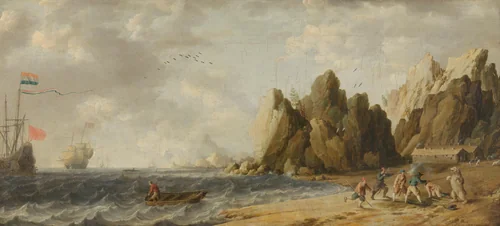 Imaginary Inlet in Southern Arctic Waters in Summer by Bonaventura Peeters, painting, 1640-1650