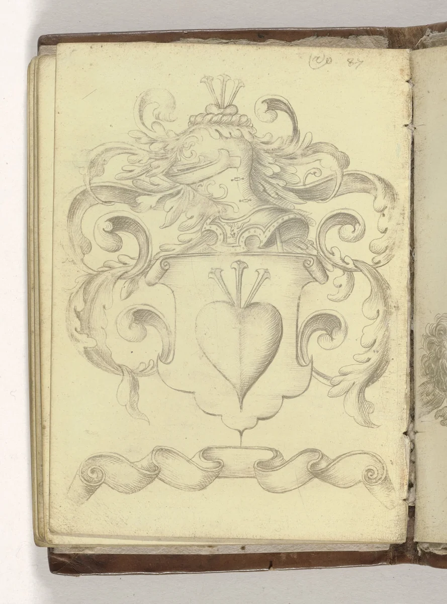 Fantasiewapen by anonymous, drawing, 1587