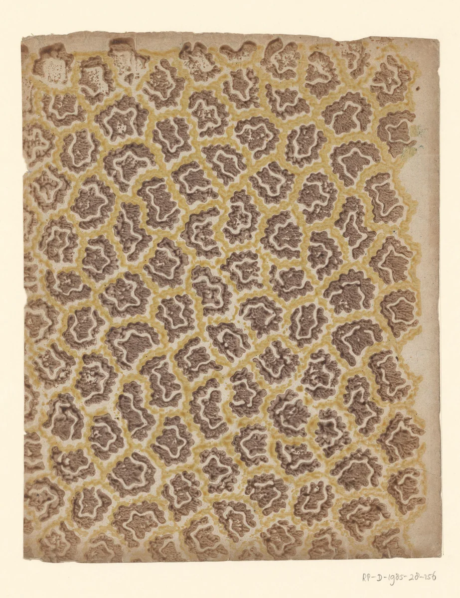 Blad met strooipatroon van grillig motief by anonymous, other, 1750-1900