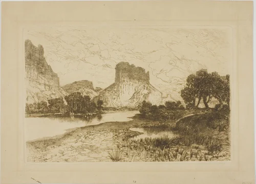 Green River, Wyoming Territory by Thomas Moran, print, 1886