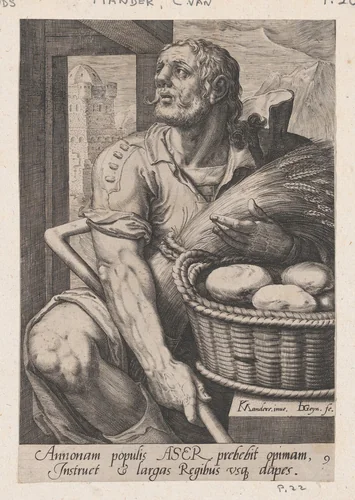 Asher, from "The Twelve Sons of Jacob" by Jacques de Gheyn II, print, 1584-1594