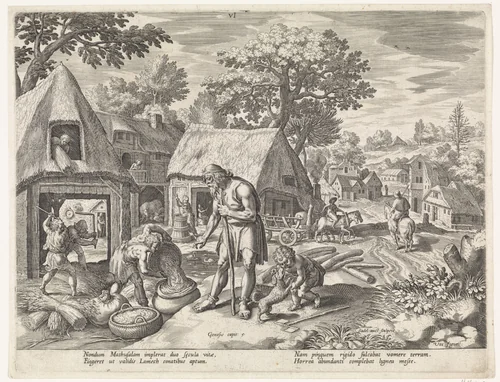 Metuselach en zijn kinderen by Unknown, print, 1586
