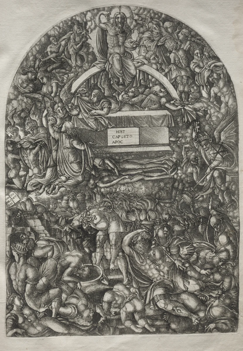 The Apocalypse: A Star Falls and Makes Hell to Open by Jean Duvet, print, 1546-1556