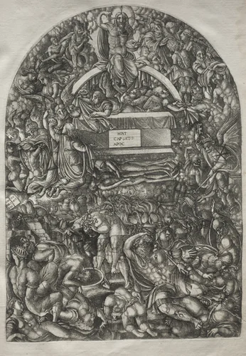 The Apocalypse: A Star Falls and Makes Hell to Open by Jean Duvet, print, 1546-1556