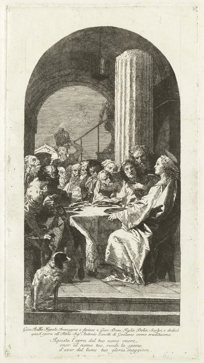 The Last Supper by Giovanni Domenico Tiepolo
Giovanni Battista Tiepolo, print, 1727-1804