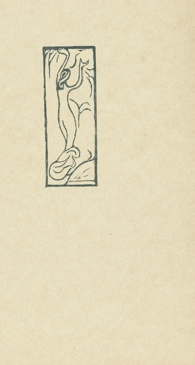 Illustratie met naakte vrouw bij gedicht in dichtbundel Sagesse van Paul Verlaine by Maurice Denis, print, 1895