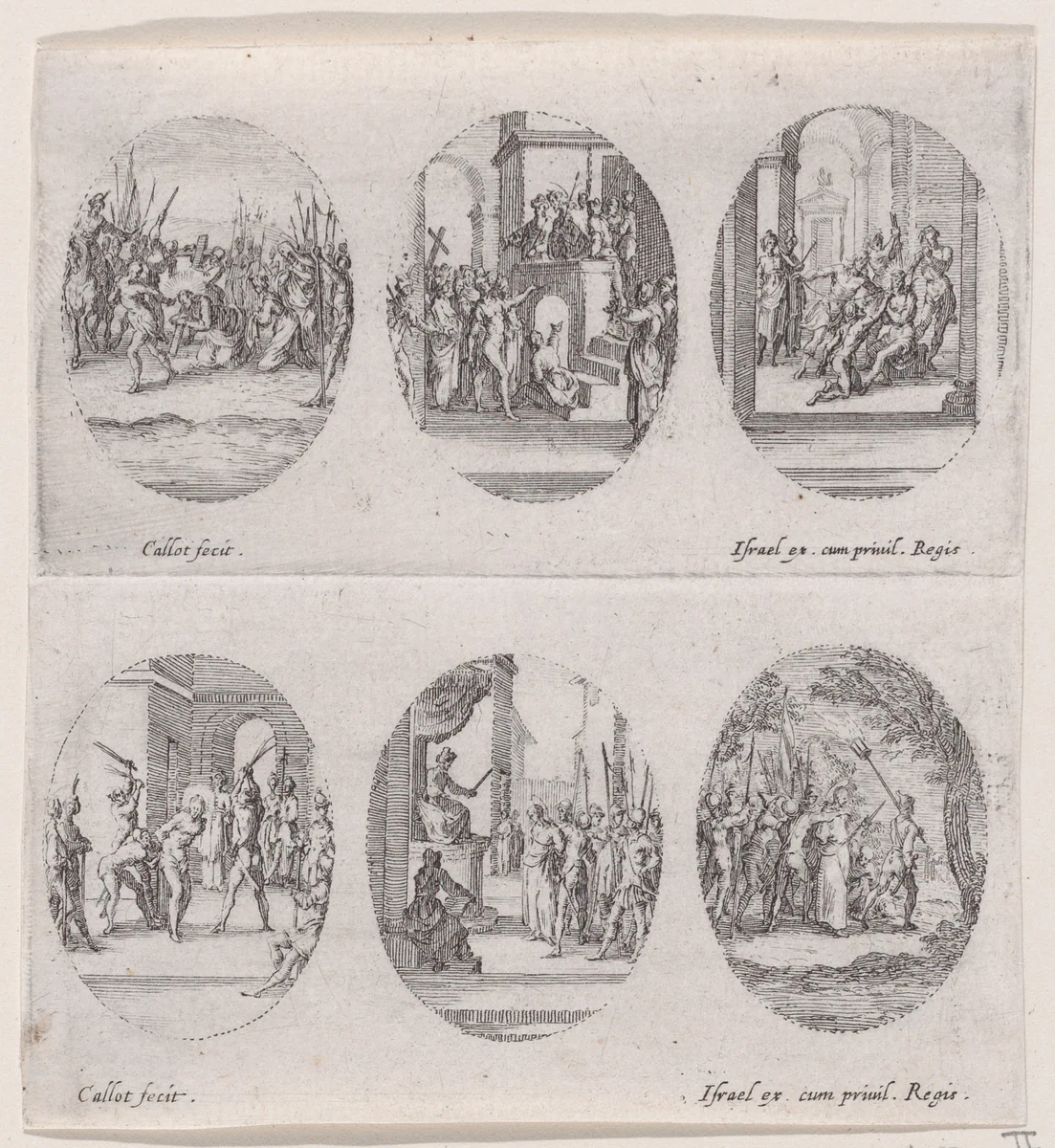 Frontispiece, from "Variae tum Passionis Christi tum vitae beatae Mariae Virginis; Les Mystères de la Passion suite appelée aussi Mystères de la Vie de Jésus et Mystères de la Vie de Jésus et de la Vie de la Ste. Vierge" (The Mysteries of the Passion, also called the Mysteries of the Life of Jesus, and the Mysteries of the Life of Jesus and of the Virgin) by Abraham Bosse, print, 1626-1636