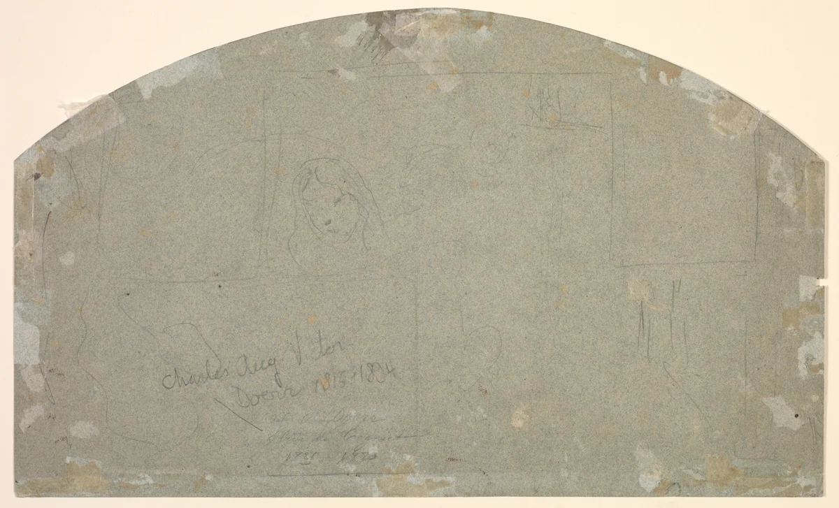 Sketches (verso) by Gustave Doré, drawing, 1848-1849