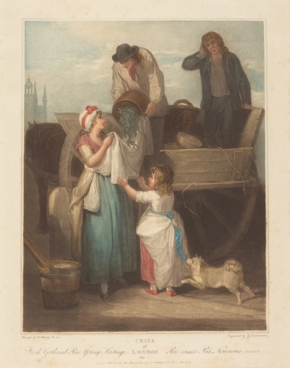 Fresh Gathered Peas, Young Hastings by Giovanni Vendramini, print, 1795