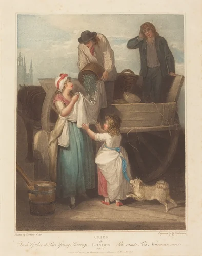 Fresh Gathered Peas, Young Hastings by Giovanni Vendramini, print, 1795