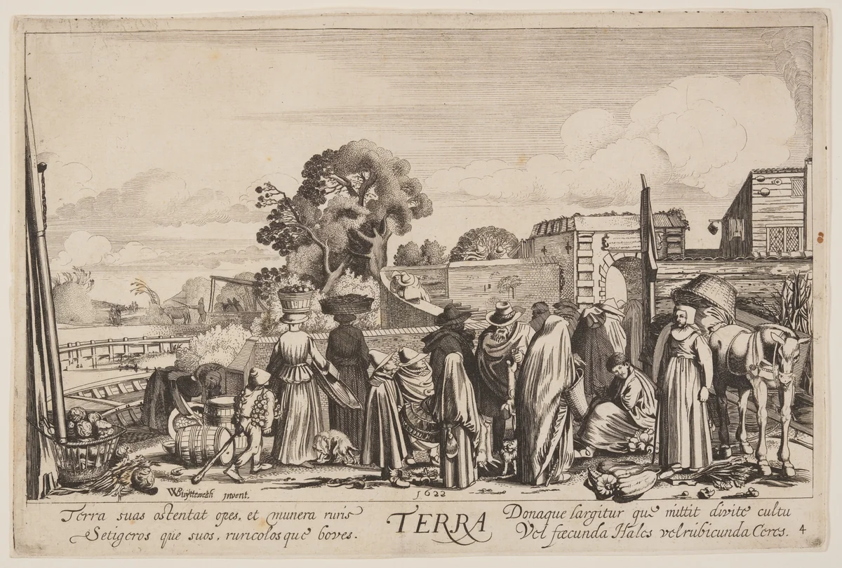 Earth, from The Four Elements by Jan van de Velde Willem Buytewech, print, 1622