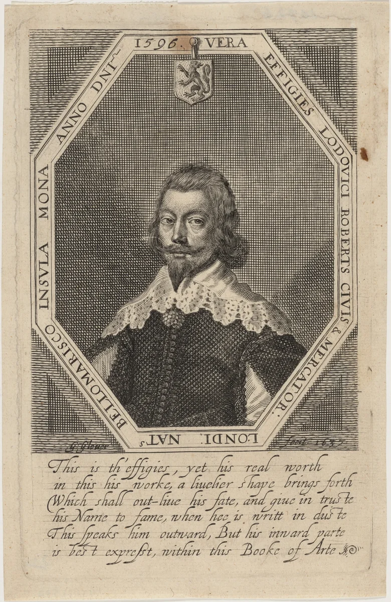 Lewis Roberts by George Glover, print, 1637