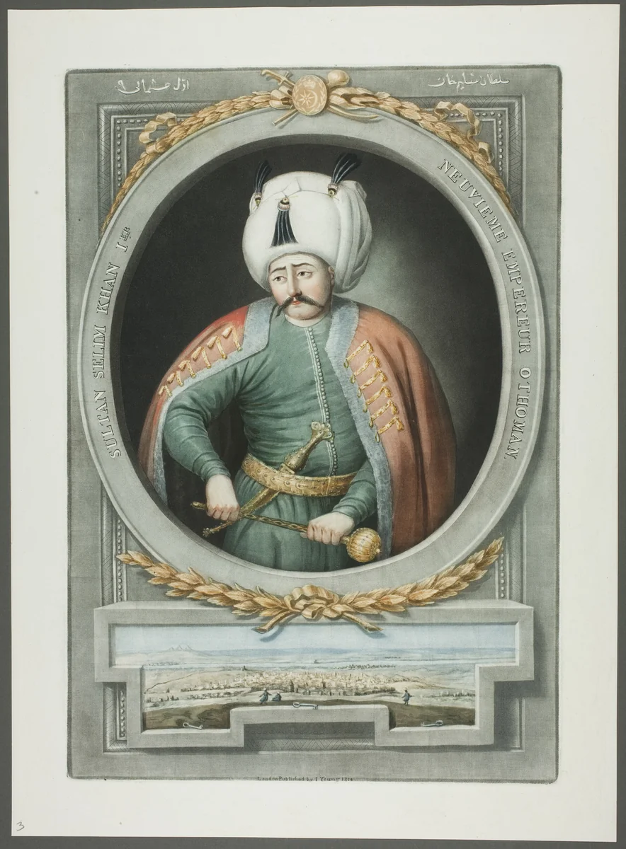 Selim Kahn I, from Portraits of the Emperors of Turkey by John Young, print, 1815