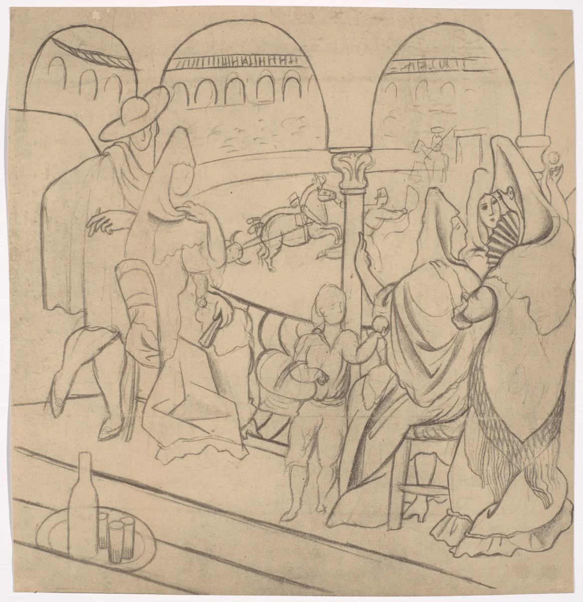 Set design for the ballet Le Tricorne by Pablo Picasso, illustrated book, 1920