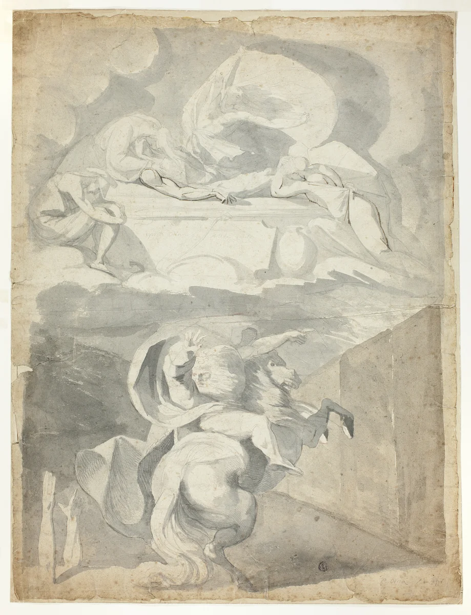 Odin in the Underworld by Henry Fuseli, drawing, 1770-1772