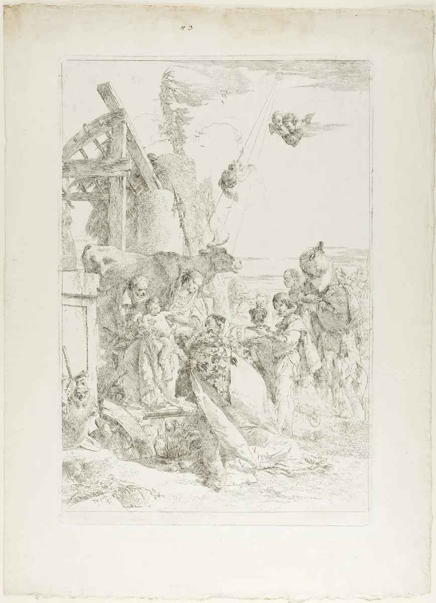 Adoration of the Magi by Giovanni Battista Tiepolo, print, 1735-1745