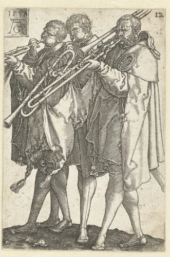 Drie muzikanten by Unknown, print, 1538