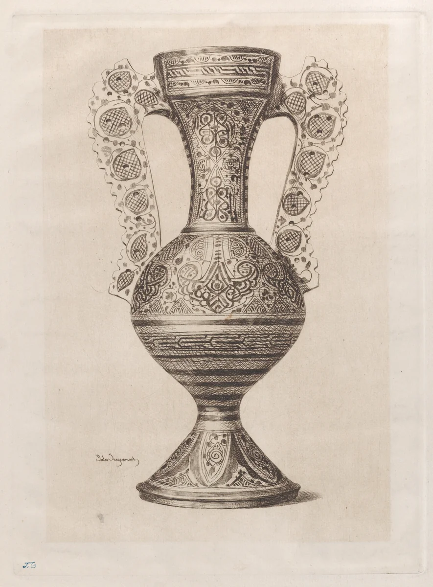 Spanish Vase by Jules Ferdinand Jacquemart, print, 1862